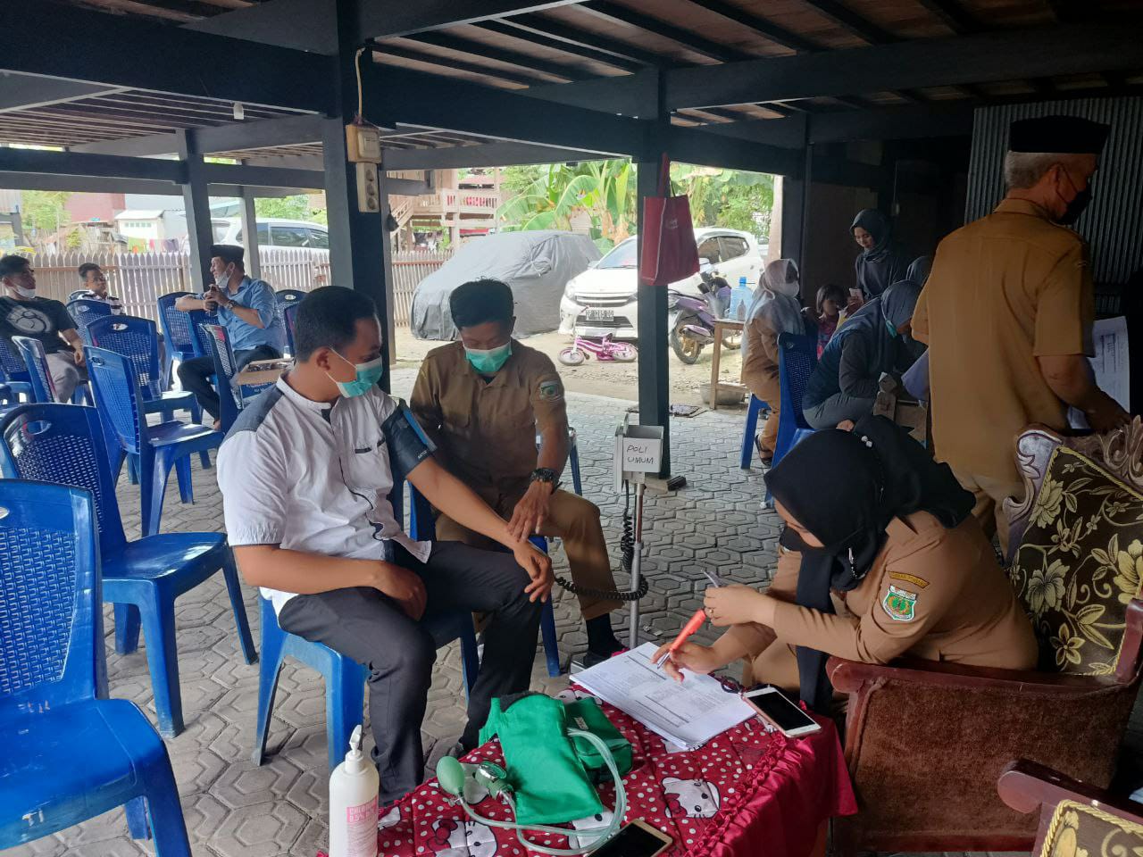 BKTM Polsek Cempa Bripka Bripka Khairuddin, Laksanakan Monitoring Giat Vaksinasi di Wilayahnya