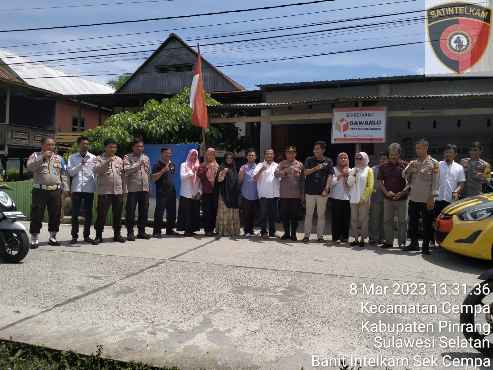 Silaturahmi Kapolsek Cempa Bersama Petugas Panwascam di Wilayah Hukumnya